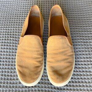 Vince Tan Suede Slip-On Sneakers
